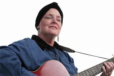 simsearch:400-03972427,k - A cancer survivor relaxing and playing her guitar. Foto de stock - Super Valor sin royalties y Suscripción, Código: 400-04486303