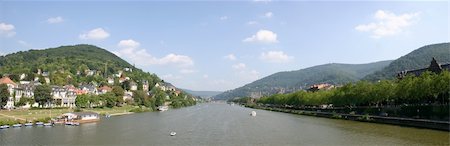 Neckar River at Heidelberg Fotografie stock - Microstock e Abbonamento, Codice: 400-04486715