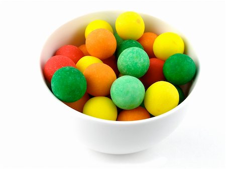 pastel dish - A bowl of gumballs Stock Photo - Budget Royalty-Free & Subscription, Code: 400-04486884