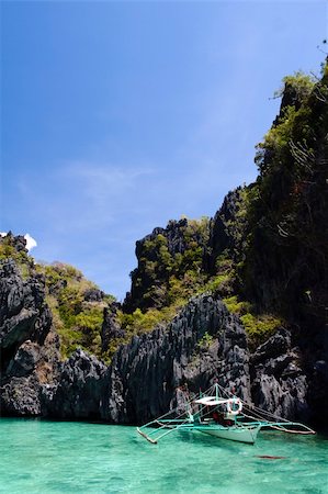 philippine fishing boat pictures - stunning landscapes around el nido palawan island, in the philippines Stock Photo - Budget Royalty-Free & Subscription, Code: 400-04487102