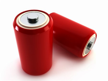 recharging batteries symbol - the pair batteries 3d rendering Photographie de stock - Aubaine LD & Abonnement, Code: 400-04487135