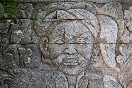 simsearch:400-07093981,k - Stone relief carving at Pura Maduwa Karang Stock Photo - Budget Royalty-Free & Subscription, Code: 400-04487525