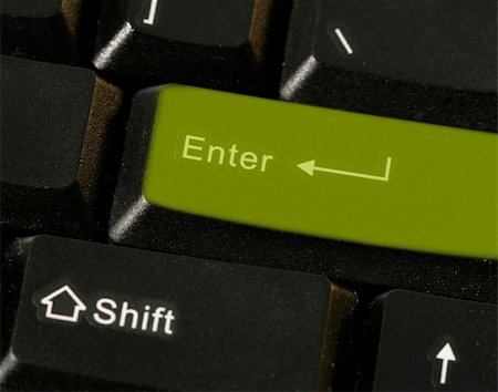 simsearch:400-03966441,k - Close-up picture of a computer keyboard - green key enter Foto de stock - Super Valor sin royalties y Suscripción, Código: 400-04487981
