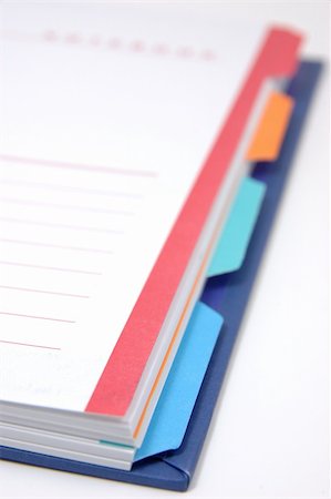Notebook with classify pages, shallow DOF Stock Photo - Budget Royalty-Free & Subscription, Code: 400-04488003