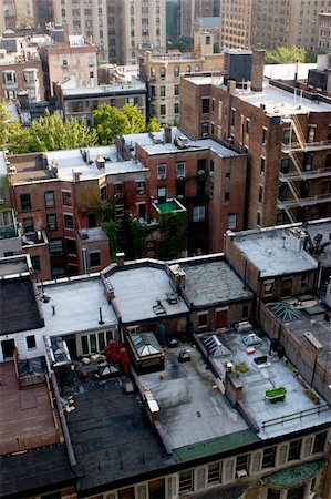 Rooftops as seen from an apartment on the Upper West Side in Manhattan, New York. Foto de stock - Royalty-Free Super Valor e Assinatura, Número: 400-04488284