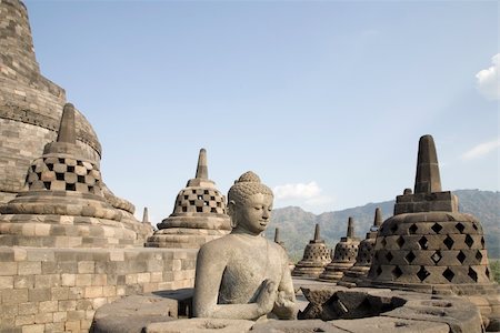 Borobudur, Java, Indonesia Foto de stock - Super Valor sin royalties y Suscripción, Código: 400-04488324