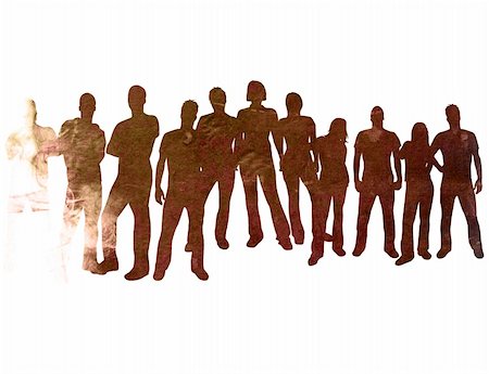simsearch:400-05034662,k - textures style of people silhouettes Stock Photo - Budget Royalty-Free & Subscription, Code: 400-04488341