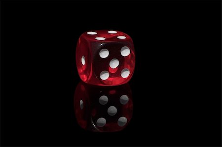 simsearch:400-06911675,k - Red casino dice on the black background Stock Photo - Budget Royalty-Free & Subscription, Code: 400-04488379