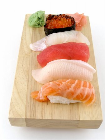 Une sélection de sushi nigiri Photographie de stock - Aubaine LD & Abonnement, Code: 400-04488858