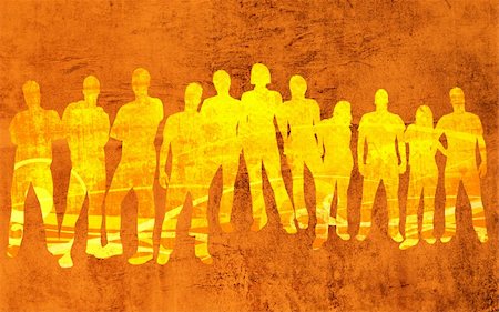textures style of people silhouettes Stock Photo - Budget Royalty-Free & Subscription, Code: 400-04489599