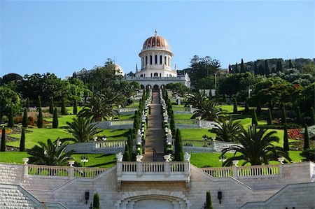 The bahai temple in Haifa Stockbilder - Microstock & Abonnement, Bildnummer: 400-04489607