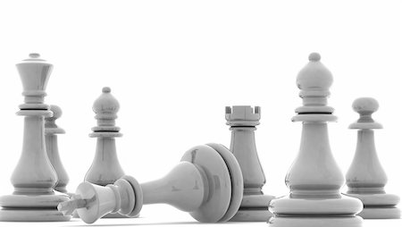 simsearch:400-04811369,k - Chess pieces with clipping path , 3d render Stock Photo - Budget Royalty-Free & Subscription, Code: 400-04489608