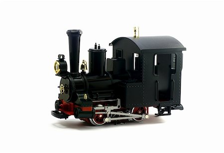 retro locomotive model on the white background Stock Photo - Budget Royalty-Free & Subscription, Code: 400-04489755