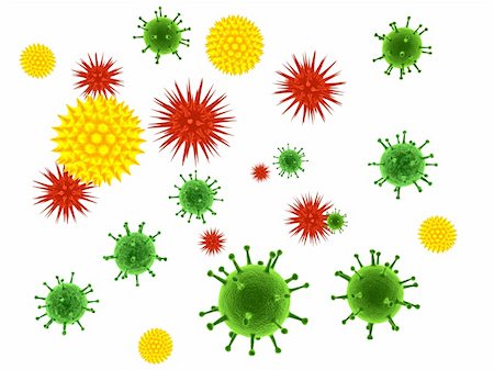 simsearch:400-04495702,k - 3d rendered close up of different isolated viruses Foto de stock - Royalty-Free Super Valor e Assinatura, Número: 400-04480789