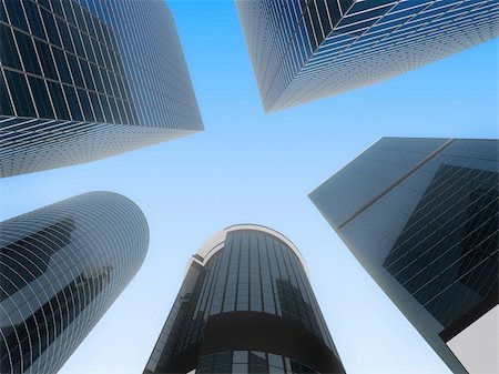 3d rendered illustration of big business towers Stock Photo - Budget Royalty-Free & Subscription, Code: 400-04480781