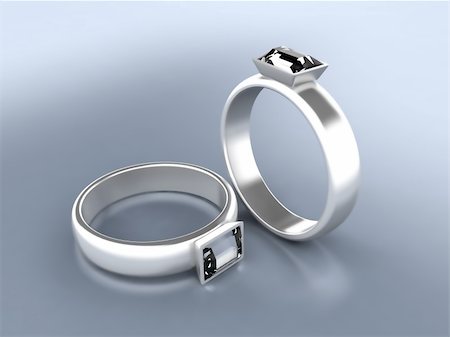 simsearch:400-06061555,k - 3d rendered illustration of two silver rings Photographie de stock - Aubaine LD & Abonnement, Code: 400-04480809