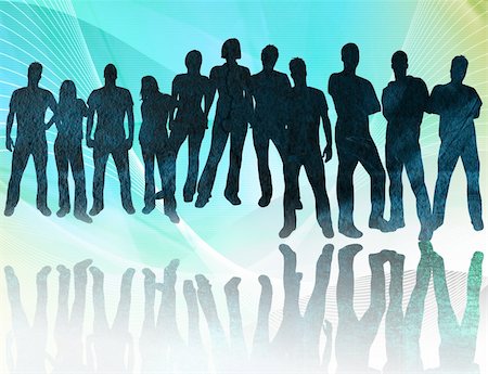 simsearch:400-05034662,k - textures style of people silhouettes Stock Photo - Budget Royalty-Free & Subscription, Code: 400-04481107