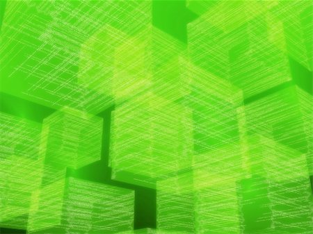simsearch:400-05162211,k - 3d rendered illustration of many green cubes Stock Photo - Budget Royalty-Free & Subscription, Code: 400-04482360