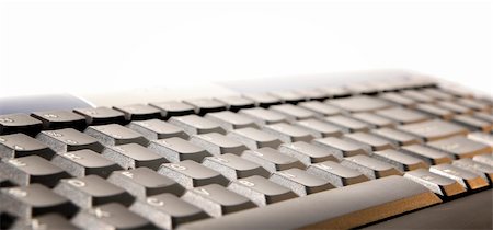 Close-up picture of a computer keyboard -isolated on white Stock Photo - Budget Royalty-Free & Subscription, Code: 400-04482547