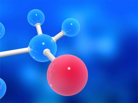 3d rendered illustration of molecules on a blue background Photographie de stock - Aubaine LD & Abonnement, Code: 400-04482645