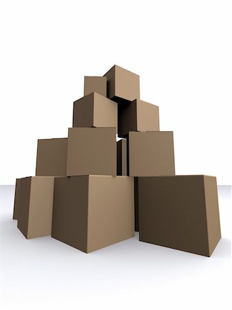 simsearch:400-04932450,k - 3d rendered illustration from a tower of boxes Stock Photo - Budget Royalty-Free & Subscription, Code: 400-04482649