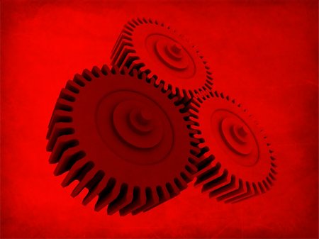 simsearch:693-07912068,k - 3d rendered illustration of an red old paper with three gears Photographie de stock - Aubaine LD & Abonnement, Code: 400-04482710