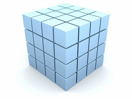 simsearch:400-05146077,k - 3d rendered illustration of many little blue cubes Photographie de stock - Aubaine LD & Abonnement, Code: 400-04482836