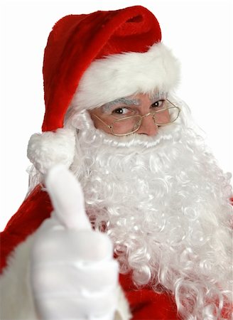 simsearch:400-04636742,k - A portrait of Santa Claus giving a thumbs up sign. Foto de stock - Royalty-Free Super Valor e Assinatura, Número: 400-04482862