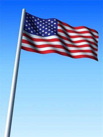 simsearch:400-04497095,k - 3d rendered illustration of an us flag Stockbilder - Microstock & Abonnement, Bildnummer: 400-04482925