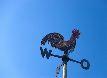 Weathercock against a clear blue sky Stock Photo - Budget Royalty-Free & Subscription, Code: 400-04483088