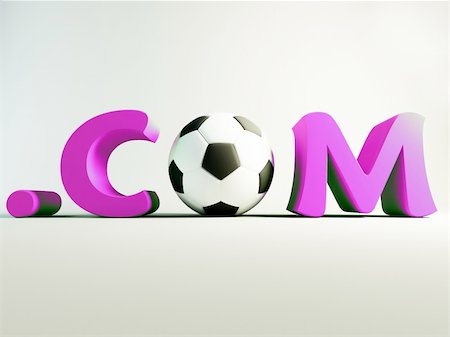 Domain .com with a soccer ball. internet and soccerl concept Stockbilder - Microstock & Abonnement, Bildnummer: 400-04483604