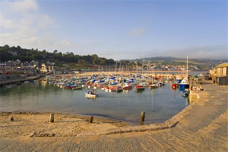 english ports - lyme regis dorset england uk the harbour Stock Photo - Budget Royalty-Free & Subscription, Code: 400-04483784