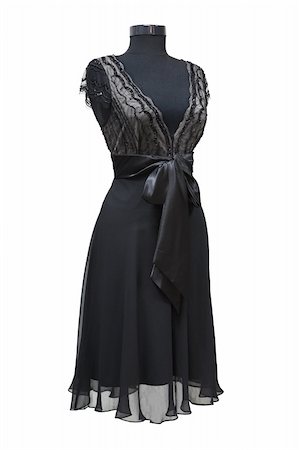 Black celebratory dress on a white background Stock Photo - Budget Royalty-Free & Subscription, Code: 400-04483864