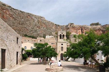 simsearch:400-04493841,k - A wide-angle view of the castle-town of Monemvasia, Greece Stock Photo - Budget Royalty-Free & Subscription, Code: 400-04494200