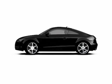 simsearch:400-03979717,k - isolated  beautiful black car on white background Photographie de stock - Aubaine LD & Abonnement, Code: 400-04494339