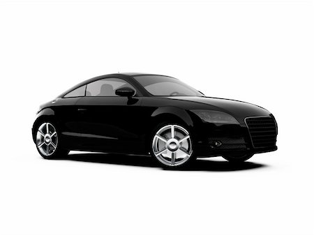 simsearch:400-03979717,k - isolated  beautiful black car on white background Photographie de stock - Aubaine LD & Abonnement, Code: 400-04494340