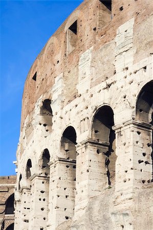 simsearch:400-04459761,k - Closeup of the exterior of the Colosseum in Rome, Italy. Photographie de stock - Aubaine LD & Abonnement, Code: 400-04494412