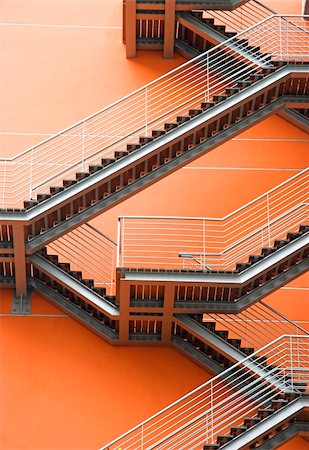 paint stairs - Abstract view of a European modern building with stairs Stock Photo - Budget Royalty-Free & Subscription, Code: 400-04494709