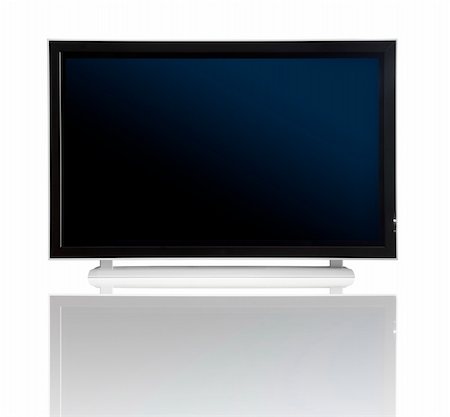 Plasma lcd tv on a white beackground Stock Photo - Budget Royalty-Free & Subscription, Code: 400-04494765