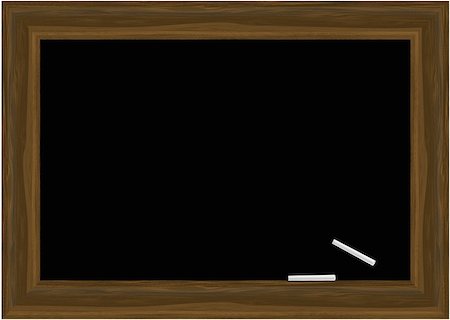 simsearch:400-05183894,k - Vector - Blackboard with wooden frames and two white chalks. Stock Photo - Budget Royalty-Free & Subscription, Code: 400-04495073