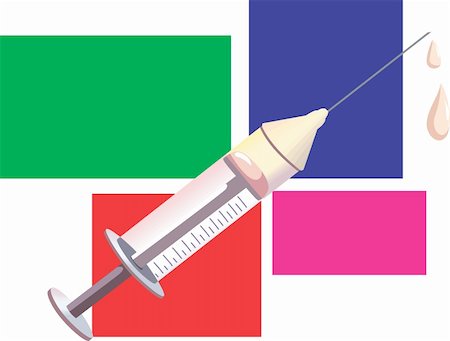 simsearch:400-04513453,k - Illustration of syringe dropping medicine Stock Photo - Budget Royalty-Free & Subscription, Code: 400-04496083