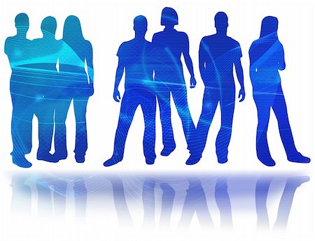 simsearch:400-05034662,k - textures style of people silhouettes Stock Photo - Budget Royalty-Free & Subscription, Code: 400-04496458