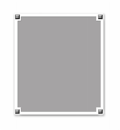 framed (photographic border showing) - Metallic border frame on white background Photographie de stock - Aubaine LD & Abonnement, Code: 400-04496849