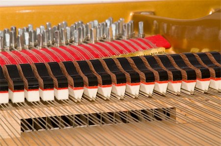 Inside a baby grand piano. Stock Photo - Budget Royalty-Free & Subscription, Code: 400-04496864
