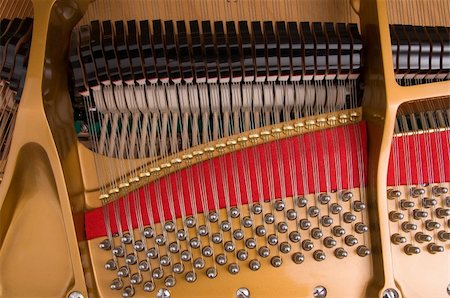 Inside a baby grand piano. Stock Photo - Budget Royalty-Free & Subscription, Code: 400-04496863