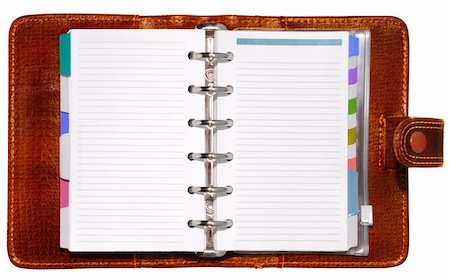 simsearch:400-06924810,k - Leather notepad with clipping path isolated on white background Photographie de stock - Aubaine LD & Abonnement, Code: 400-04496932