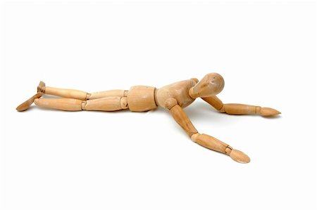 Figurine Pose - Lying with hand support Fotografie stock - Microstock e Abbonamento, Codice: 400-04497008