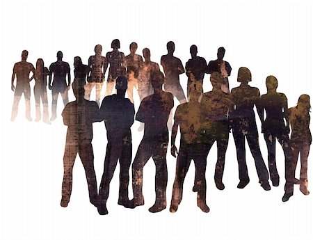 simsearch:400-05034662,k - textures style of people silhouettes Stock Photo - Budget Royalty-Free & Subscription, Code: 400-04497217