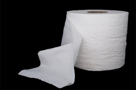 A new roll of white 2 ply toilet paper. Fotografie stock - Microstock e Abbonamento, Codice: 400-04497290