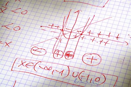 hand written maths calculations in red Stock Photo - Budget Royalty-Free & Subscription, Code: 400-04497634